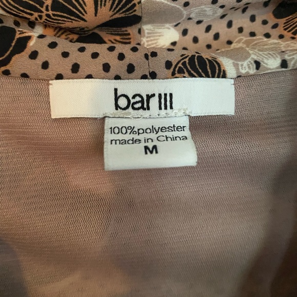 Bar III Floral and Dot Dress in Medium - Picture 4 of 5